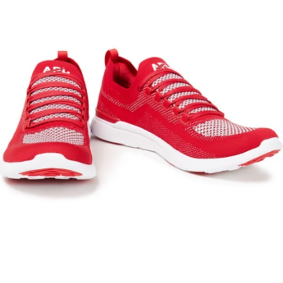 APL Techloom Breeze Running Shoes Sneakers Red Silver White 7 lightweight - Picture 2 of 9